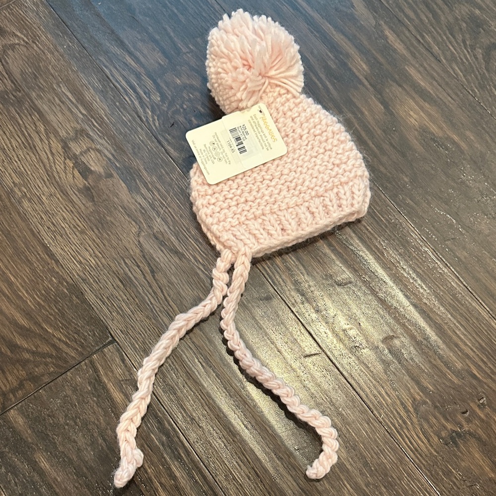 Cozy Pink Knit Pom-Pom Hat for Kids -NWT